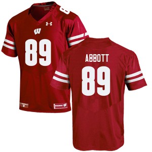 #89 A.J. Abbott UW Men Stitched Jersey Red