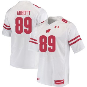 #89 A.J. Abbott Badgers Men NCAA Jerseys White