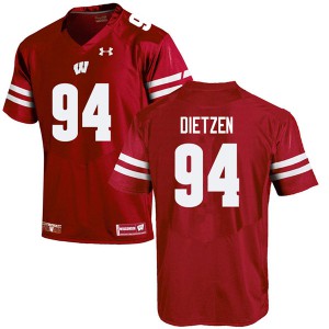 #94 Boyd Dietzen University of Wisconsin Men Stitch Jersey Red
