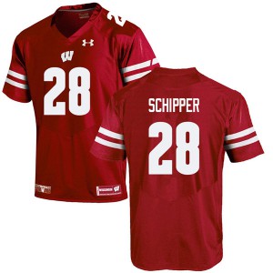 #28 Brady Schipper UW Men High School Jerseys Red