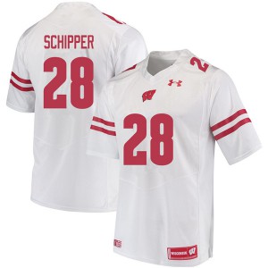 #28 Brady Schipper Wisconsin Men Stitched Jersey White