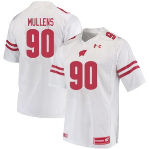 #90 Isaiah Mullens Wisconsin Badgers Men NCAA Jersey White