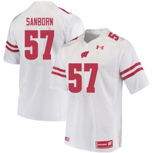 #57 Jack Sanborn Wisconsin Badgers Men College Jerseys White
