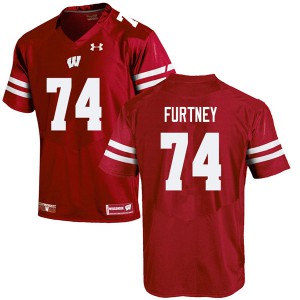 #74 Michael Furtney University of Wisconsin Men Football Jerseys Red