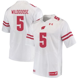 #5 Rachad Wildgoose University of Wisconsin Men Stitched Jerseys White