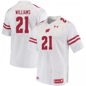 #21 Caesar Williams UW Men Stitched Jerseys White
