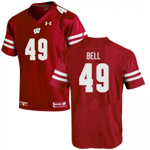 #49 Christian Bell University of Wisconsin Men Stitch Jerseys Red
