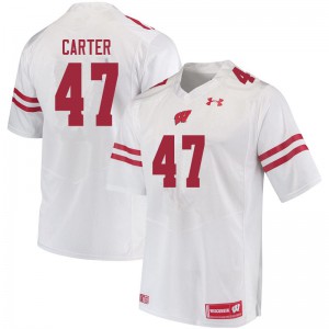 #47 Nate Carter Wisconsin Badgers Men University Jerseys White