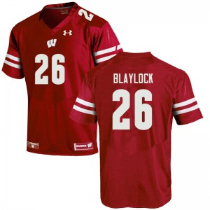 #26 Travian Blaylock Badgers Men University Jersey Red