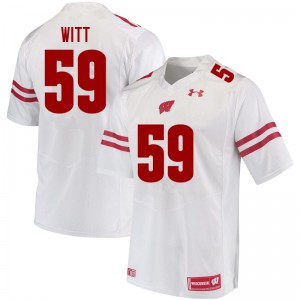 #59 Aaron Witt University of Wisconsin Men Player Jersey White