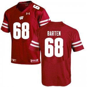 #68 Ben Barten Wisconsin Men Player Jerseys Red