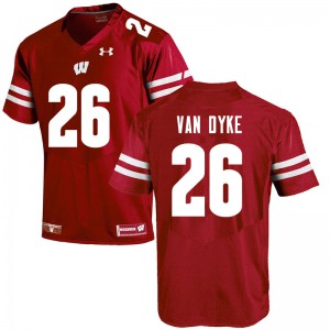#26 Jack Van Dyke Wisconsin Badgers Men Official Jersey Red