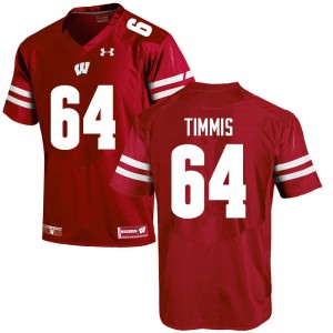 #64 Sean Timmis Wisconsin Men Stitched Jersey Red