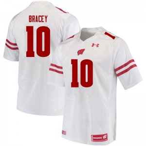 #10 Stephan Bracey Badgers Men Stitched Jerseys White
