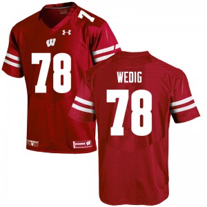 #78 Trey Wedig Wisconsin Badgers Men Official Jersey Red