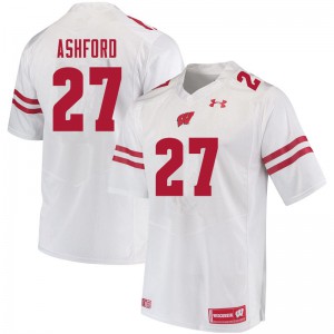 #27 Al Ashford University of Wisconsin Men Stitch Jersey White