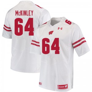#64 Duncan McKinley Wisconsin Men Football Jerseys White
