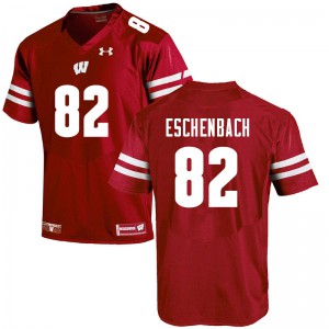 #82 Jack Eschenbach Wisconsin Men Embroidery Jersey Red