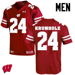 #24 Adam Krumholz University of Wisconsin Men Player Jersey Red