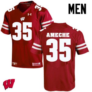#35 Alan Ameche UW Men University Jersey Red