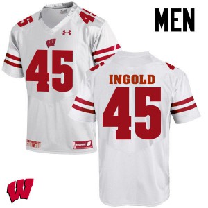 #45 Alec Ingold Badgers Men Player Jerseys White