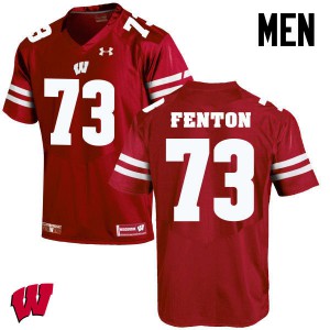 #73 Alex Fenton Badgers Men High School Jersey Red
