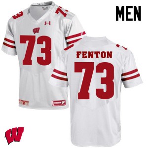 #73 Alex Fenton University of Wisconsin Men Official Jerseys White