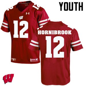 #12 Alex Hornibrook University of Wisconsin Youth Football Jersey Red