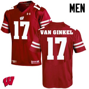 #17 Andrew Van Ginkel Wisconsin Badgers Men High School Jersey Red