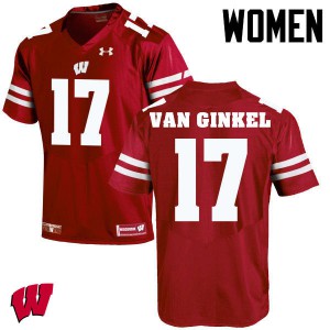 #17 Andrew Van Ginkel UW Women University Jersey Red