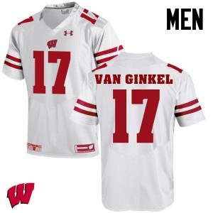 #17 Andrew Van Ginkel Wisconsin Men Official Jerseys White
