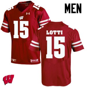 #15 Anthony Lotti Wisconsin Badgers Men University Jersey Red