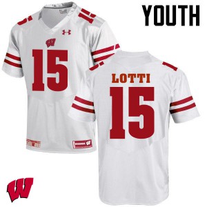 #15 Anthony Lotti Wisconsin Youth High School Jersey White