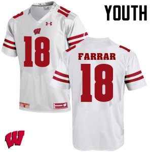 #18 Arrington Farrar Wisconsin Youth Official Jersey White