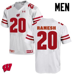#20 Austin Ramesh Wisconsin Badgers Men Official Jerseys White