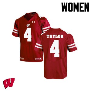 #84 A.J. Taylor UW Women University Jerseys Red