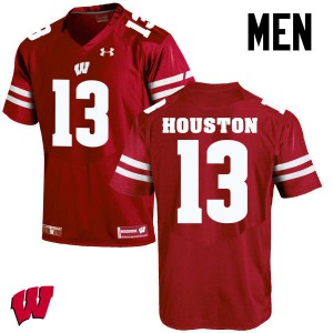 #13 Bart Houston Wisconsin Men NCAA Jersey Red