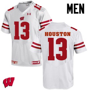 #13 Bart Houston Wisconsin Badgers Men College Jerseys White