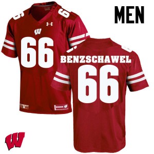 #66 Beau Benzschawel Wisconsin Men Player Jersey Red