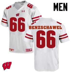 #66 Beau Benzschawel University of Wisconsin Men NCAA Jersey White