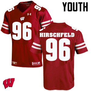 #96 Billy Hirschfeld Wisconsin Badgers Youth College Jerseys Red