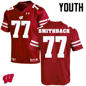 #77 Blake Smithback Wisconsin Youth University Jerseys Red