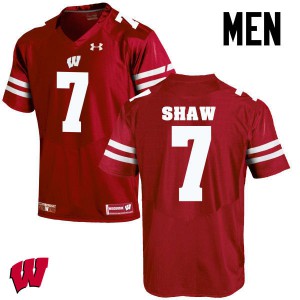 #7 Bradrick Shaw University of Wisconsin Men High School Jerseys Red
