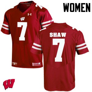 #7 Bradrick Shaw UW Women Stitched Jerseys Red