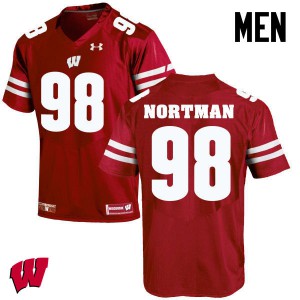 #98 Brad Nortman Wisconsin Men Stitch Jerseys Red