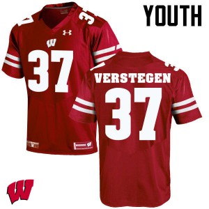 #37 Brett Verstegen Wisconsin Youth Alumni Jerseys Red