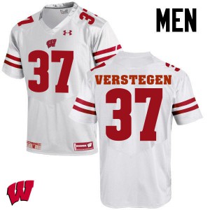 #37 Brett Verstegen University of Wisconsin Men Embroidery Jersey White