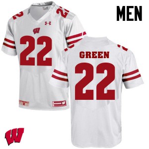 #22 Cade Green Wisconsin Men University Jersey White