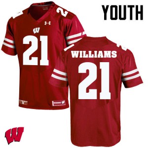 #18 Caesar Williams Wisconsin Badgers Youth Alumni Jersey Red