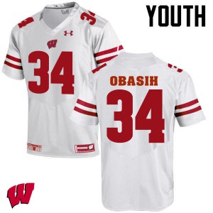 #34 Chikwe Obasih University of Wisconsin Youth Alumni Jersey White